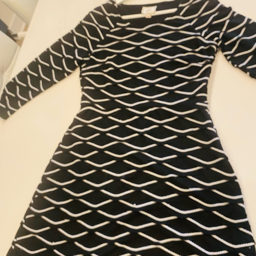 ECI Black and White Patterned Dress